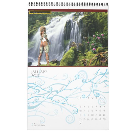 トニーダイアナ: デジタル花型女性歌手 カレンダー (1月 2027)