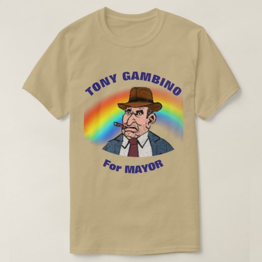 トニー・ガンビノ氏，市長に Tシャツ (デザイン正面)