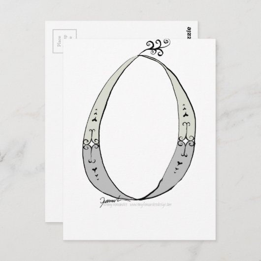 トニー・フェルナンデスのデザインによるマジカルレターO ポストカード (正面/裏面)