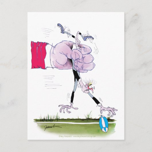 トニー・フェルナンデスのラグビータンブル ポストカード (正面)