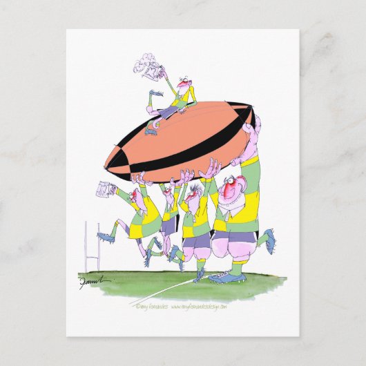 トニー・フェルナンデスのラグビーチームワーク ポストカード (正面)