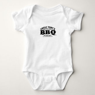 トニーBBQの叔父さんのベビーの体のスーツ(黒いロゴ) ベビーボディスーツ