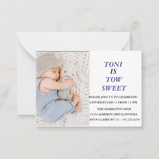 トニ祝との二年間 ノートカード (正面)