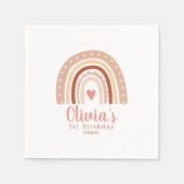トネ自然ボホーレインボーガールズファースト誕生日 スタンダードカクテルナプキン (正面)