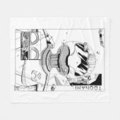 トノナミTOM 5 & SARA漫画スタイルバンパー フリースブランケット (正面(横))