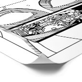 トノナミTOM 5 & SARA漫画スタイルバンパー ポスター (角)