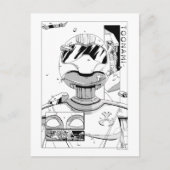 トノナミTOM 5 & SARA漫画スタイルバンパー ポストカード (正面)