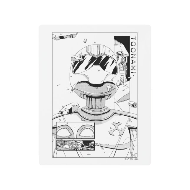 トノナミTOM 5 & SARA漫画スタイルバンパー メタルプリント (正面)