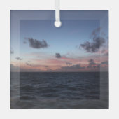 トバカリブのゴ近郊の風光明媚な夕日 ガラスオーナメント (正面)