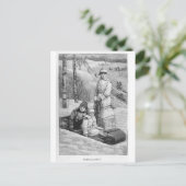 トバゴニングヴィンテージビクトリアンクリスマスグリーティング シーズンポストカード (スタンド正面)