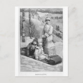 トバゴニングヴィンテージビクトリアンクリスマスグリーティング シーズンポストカード (正面)