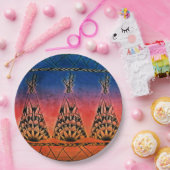 トバルカラフルテペエスアートボホデザイン ペーパープレート (パーティー)