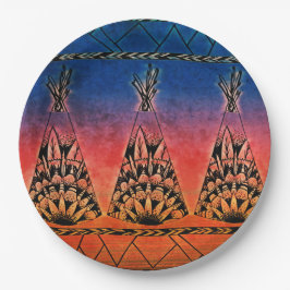 トバルカラフルテペエスアートボホデザイン ペーパープレート