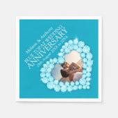 トパズ4周年ハート写真名ナプキンス スタンダードカクテルナプキン (正面)