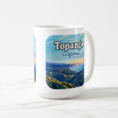 トパンガカリフォルニアキャニオンロサンゼルスヴィンテージ コーヒーマグカップ (正面右)