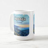 トパンガカリフォルニアキャニオンロサンゼルスヴィンテージ コーヒーマグカップ (正面左)