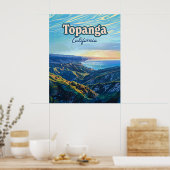 トパンガカリフォルニアキャニオンロサンゼルスヴィンテージ ポスター (キッチン)