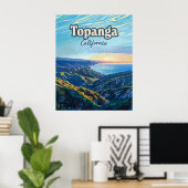 トパンガカリフォルニアキャニオンロサンゼルスヴィンテージ ポスター (ホームオフィス)