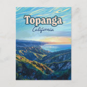 トパンガカリフォルニアキャニオンロサンゼルスヴィンテージ ポストカード (正面)