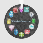 トパーズの宝石用原石のオーナメント オーナメント (裏面)