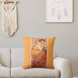 トパーズイラストレーションアルフォンスミュシャ新しい クッション