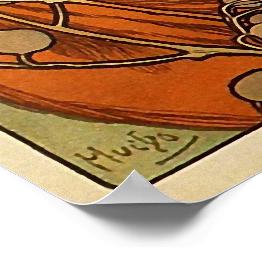 トパーズイラストレーションバイアルフォンスミュシャ ポスター (角)