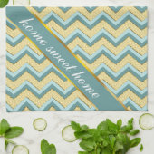 トパーズグリッターシェブロンパターン キッチンタオル (折り畳み)