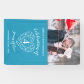 トパーズハートパーソナライズされた写真 横断幕 (横)