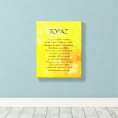 トパーズ誕生石 – 11月の詩のアートキャンバス キャンバスプリント (インサイチュ (ウッドフロア))