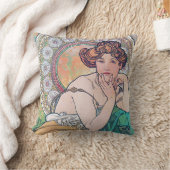 トパーズ（四宝石）、アルフォンスミュシャ クッション (ブランケット)