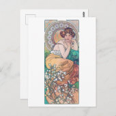 トパーズ（四宝石）、アルフォンスミュシャ ポストカード (正面/裏面)