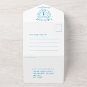 トパーズ 結婚4周年 ご出欠のお返事 オールインワン招待状 (外側)