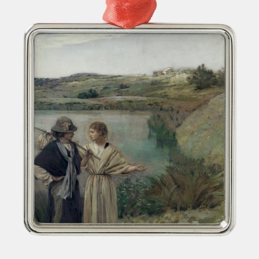 トビアスおよび大天使Raphael メタルオーナメント (正面)