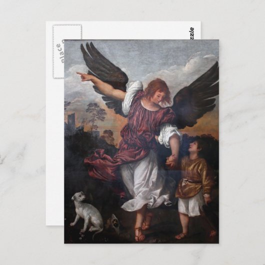 トビアスとアーチャンエルラファエル – ティツィア ポストカード (正面/裏面)