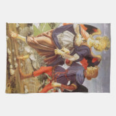 トビアスとエンジェルバイアンドレア・デル・ヴェロッキオ キッチンタオル (横)