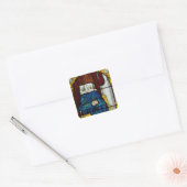 トビアスとサラがベッドに入っている スクエアシール (封筒)