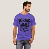 トビアス ゲーマー伝説 神話のトビアス 名前 楽しい ゲーム Tシャツ (正面フル)