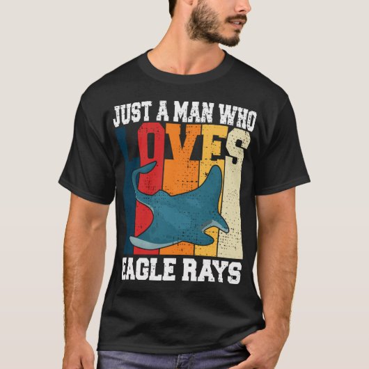 トビエイを愛するただの男 Tシャツ (正面)