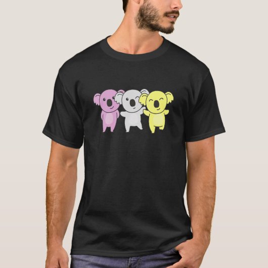 トビックフラッグプライドLgbtqコアラスカートトビックトビックコアラ Tシャツ (正面)