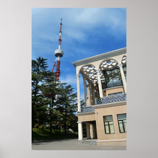 トビリシのムタスミンダ公園。ジョージア州 ポスター (正面)