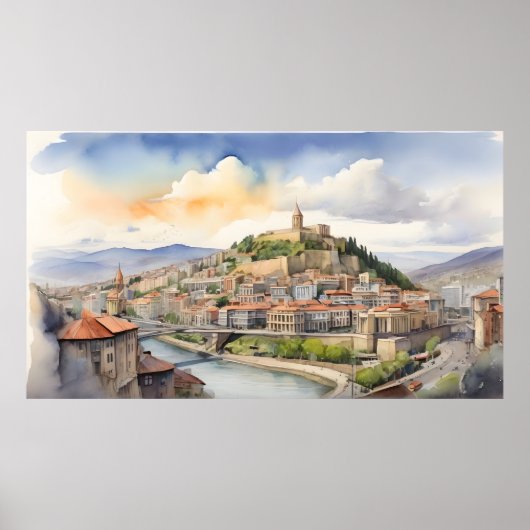 トビリシの水彩画 ポスター (正面)