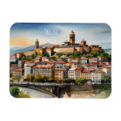 トビリシの水彩画 マグネット (横)