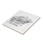 トビリシグルジア通り建築スケッチ タイル (側面)