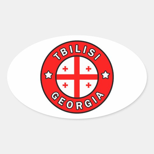 トビリシグルジア 楕円形シール (正面)