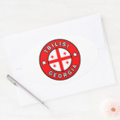 トビリシグルジア 楕円形シール (封筒)