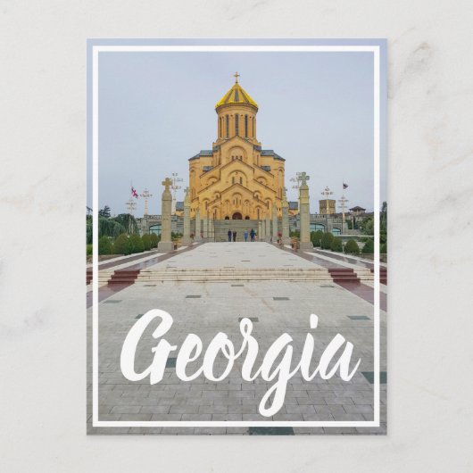 トビリシジョージアサメバザホリートリニティーカテドラル ポストカード (正面)
