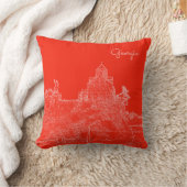 トビリシジョージアシティスケープアーキテクチャスケッチ クッション (ブランケット)