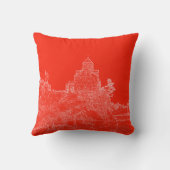 トビリシジョージアシティスケープアーキテクチャスケッチ クッション (裏面)