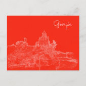 トビリシジョージアシティスケープアーキテクチャスケッチ ポストカード (正面)