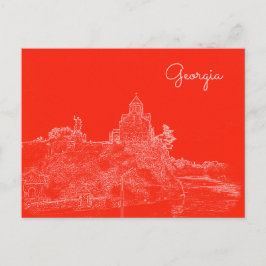 トビリシジョージアシティスケープアーキテクチャスケッチ ポストカード